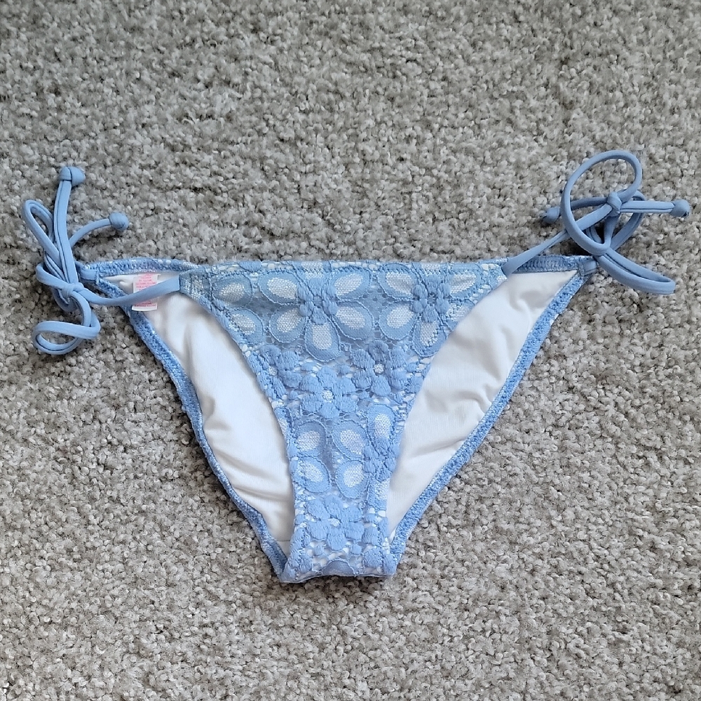 Victoria's Secret Blue Lace Bikini Bottom